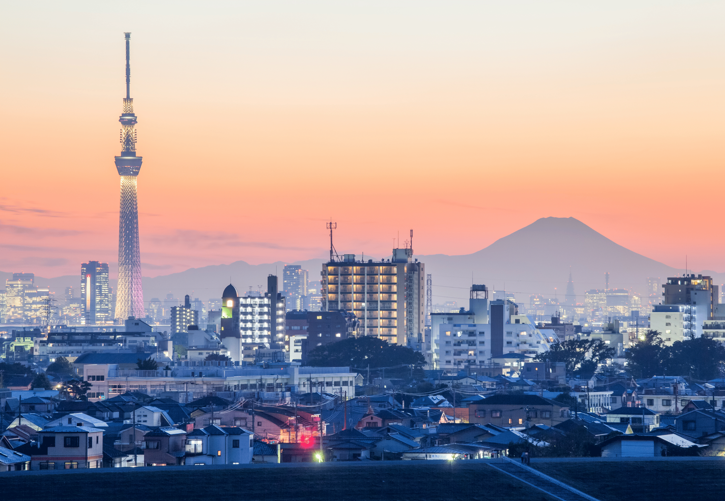 Bạn có thể quan sát cả thành phố từ trên cao khi đứng tại Tokyo Skytree